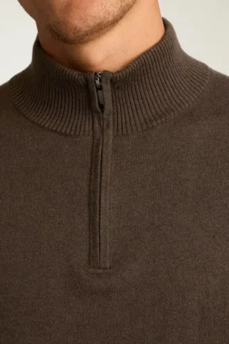Washable Cotton Cashmere Quarter Zip