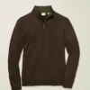 Washable Cotton Cashmere Quarter Zip