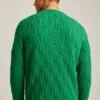 Wool Cable Crew Neck Sweater